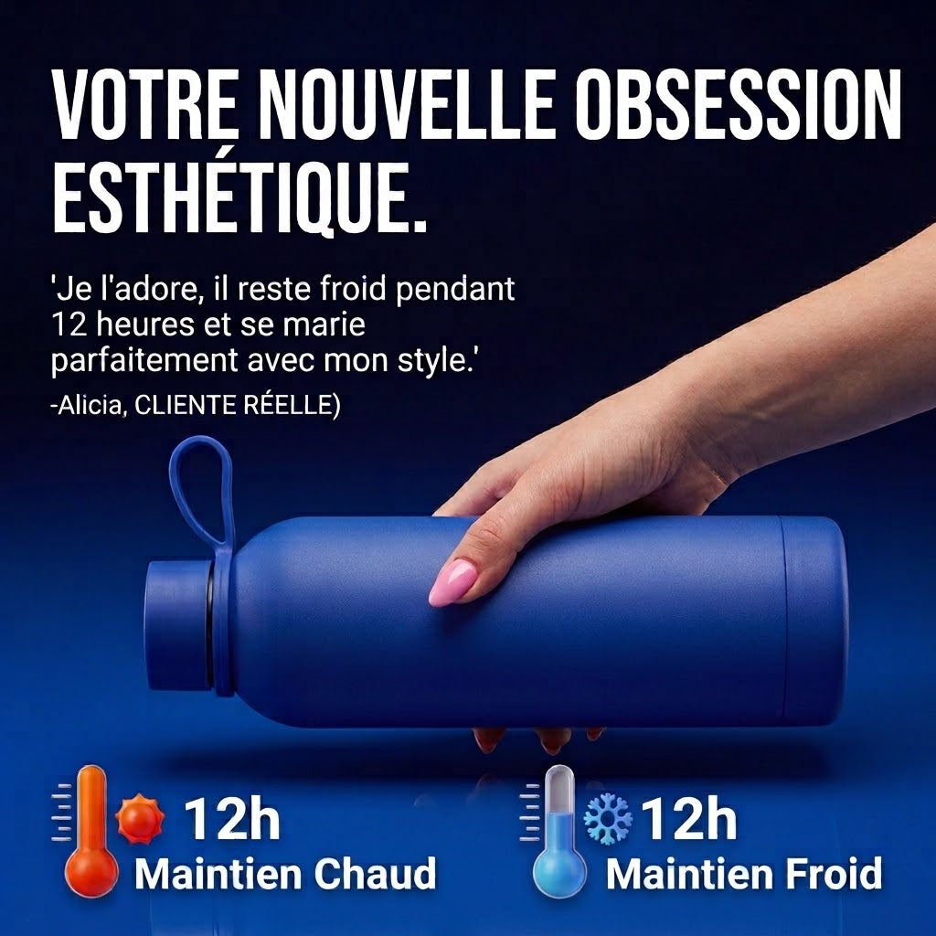 GOURDE ISOTHERME 500 ML — GARDEZ VOS BOISSONS À LA BONNE TEMPÉRATURE PENDANT 12 HEURES