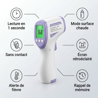🌡️ Thermomètre Infrarouge Numérique Sans Contact