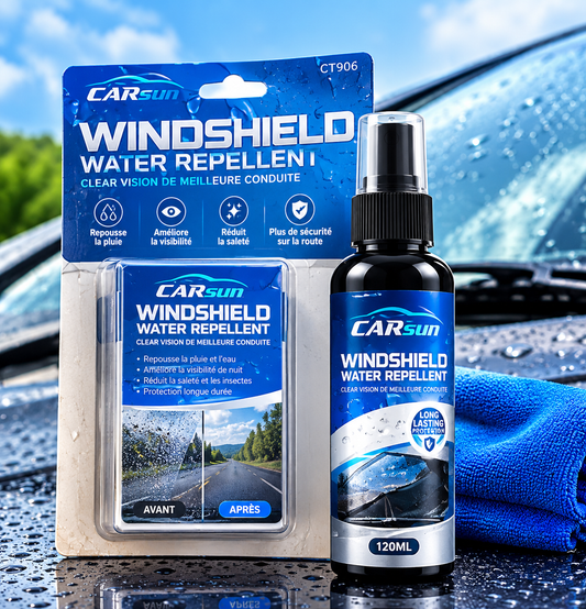 Spray Anti-Pluie pour Pare-Brise – Repousse l’Eau et Améliore la Visibilité