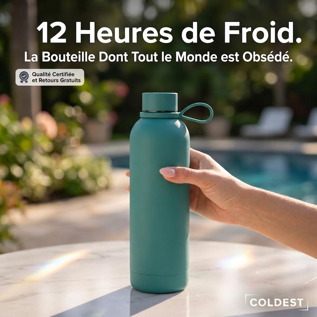 GOURDE ISOTHERME 500 ML — GARDEZ VOS BOISSONS À LA BONNE TEMPÉRATURE PENDANT 12 HEURES
